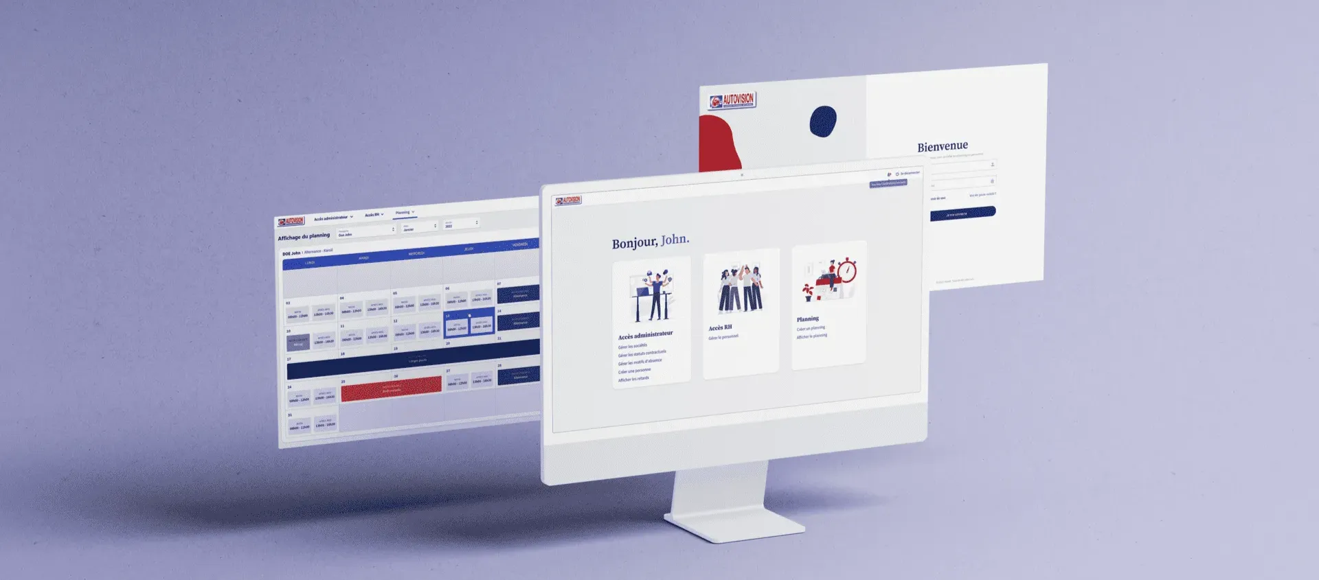 Pages application web RH