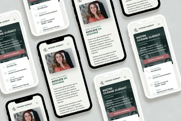 Site d'une avocate en version mobile